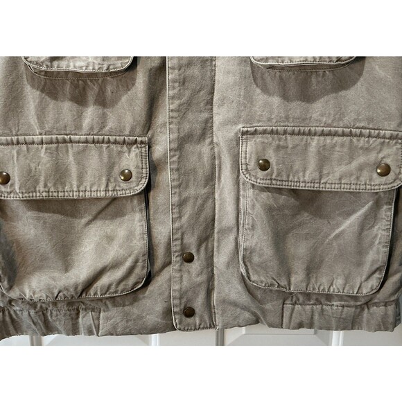 Eddie Bauer VINTAGE 80s Goose Down Vest Corduroy Collar Quilted Size Large - Picture 3 of 14